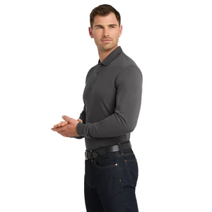 Port Authority EZCotton Long Sleeve Polo. K8000LS view 16