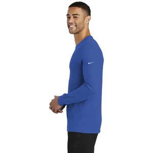 Nike Dri-FIT Cotton/Poly Long Sleeve Tee. NKBQ5230 view 20