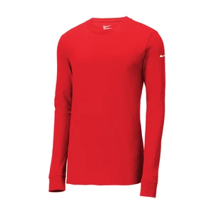 Nike Dri-FIT Cotton/Poly Long Sleeve Tee. NKBQ5230 view 21