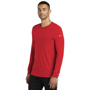 Nike Dri-FIT Cotton/Poly Long Sleeve Tee. NKBQ5230 view 23