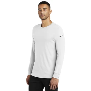 Nike Dri-FIT Cotton/Poly Long Sleeve Tee. NKBQ5230 view 28