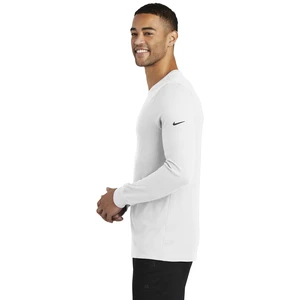 Nike Dri-FIT Cotton/Poly Long Sleeve Tee. NKBQ5230 view 30