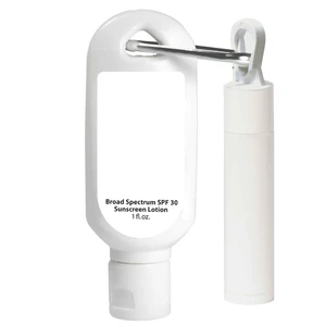 Kit: 1 oz. SPF30 Sunscreen Lotion with Carabiner and SPF15 Lip Balm view 2