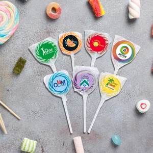 Swirl Lollipop with Round Label