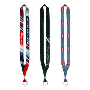 USA Made 0.75" Dye-Sublimated Lanyard with Zinc Crimp & Zinc Split-Ring